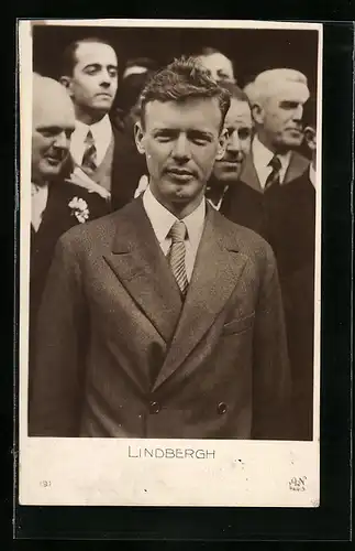 AK US-amerikanischer Atlantik-Überquerer Charles Lindbergh