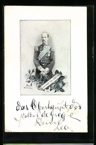 AK Der König von Griechenland in Uniform
