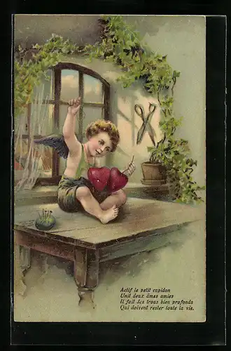 AK Amor schneidert zwei Herzen zusammen