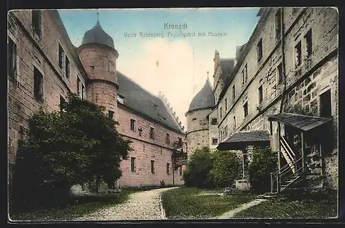 AK Kronach, Veste Rosenberg, Festungshof mit Museum