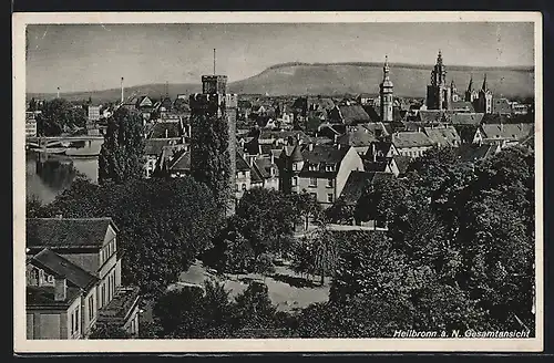 AK Heilbronn a. N., Gesamtansicht der Stadt