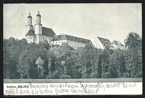 AK Allmannshofen, Blick auf das Schloss Holzen