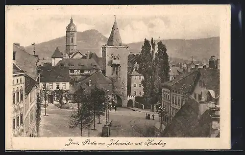 AK Jena, Partie vom Johannistor mit Hausberg