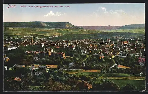 AK Jena, Stadtansicht vom Landgrafenhaus