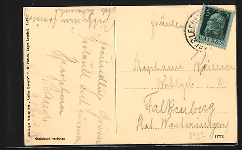 AK Lager Lechfeld, Westliche Lagerstrasse, mit Tannenwäldchen