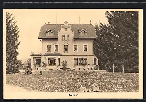 AK Kölliken, Ortspartie mit Villa
