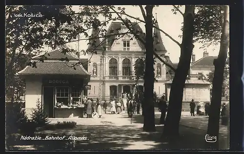 AK Kosice, Bahnhof mit Bodega Katz