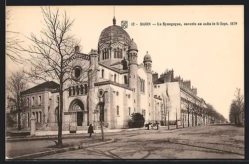 AK Dijon, La Synagogue, ouverte au culte le 11 Sept. 1879, Synagoge