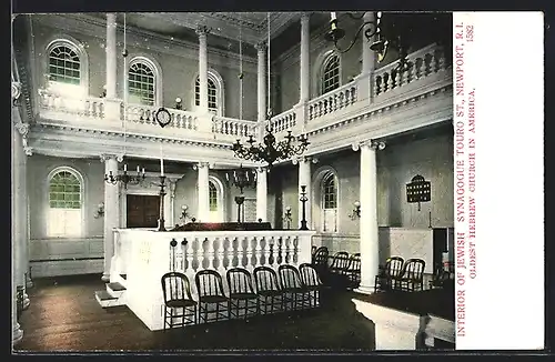 AK Newport, RI, Interior of Jewish Synagogue, Touro Street