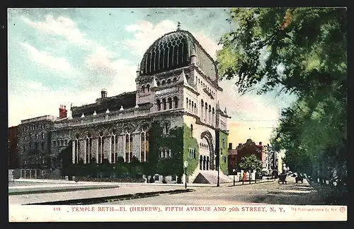 AK New York, NY, Temple Beth-El, Fifth Avenue and 76th Street, Synagoge
