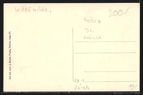 AK Dolni Dobrá Voda, Cukrovar, Partie od Skoly, Nadrazi / Bahnhof