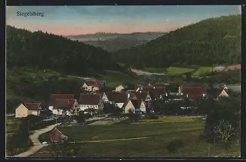 AK Siegelsberg, Ortsansicht mit Blick ins Land