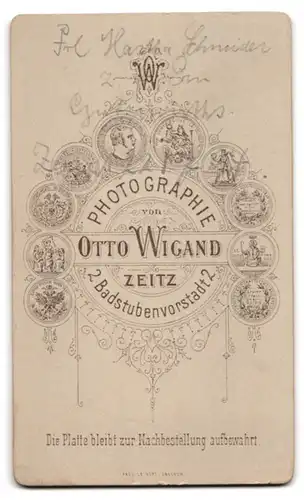 Fotografie Otto Wigand, Zeitz, junger Mann Herr Gutschmuths mit Zwickerbrille, 1894