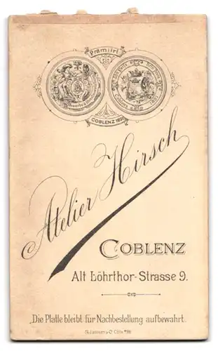 Fotografie Atelier Hirsch, Coblenz, Alt Löhrthor-Strasse 9, Soldat des Rgt. 68 in Uniform