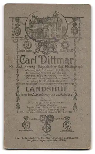 Fotografie Carl Dittmar, Landshut, Bayerischer Soldat in Uniform mit Schnurrbart