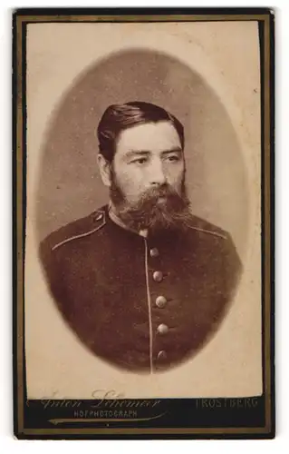 Fotografie Anton Lehemeir, Trostberg, Soldat in Uniform mit Vollbart