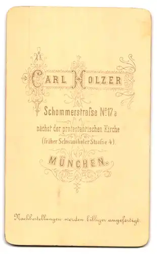 Fotografie Carl Holzer, München, Soldat in Uniform Rgt. 3