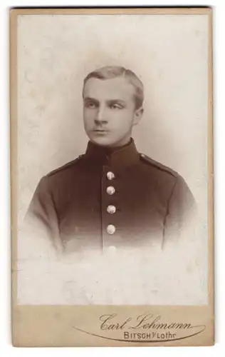 Fotografie Carl Lehmann, Bitsch i. Lothr., junger Soldat Wezel in Uniform