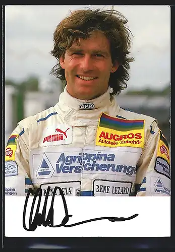 AK Auto-Rennfahrer Christian Danner im Zakspeed Formel 1 Team, Original Autograph