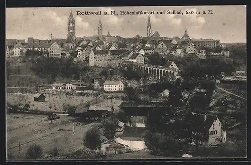 AK Rottweil a. N., Blick über die Dächer der Stadt