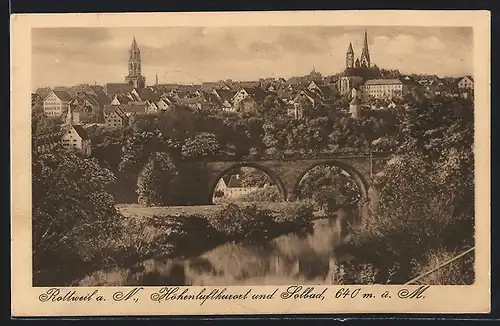 AK Rottweil a. N., Totalansicht vom Neckar aus