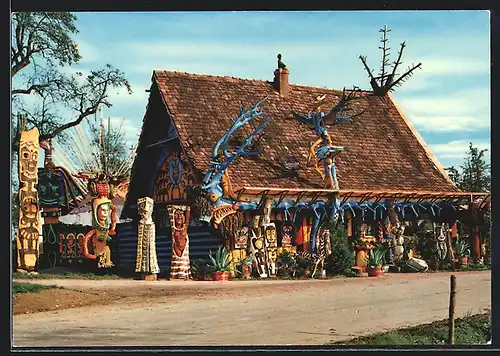AK Hinteressach bei Neukirch, Das Hexenhäusle von Melchior Metz, Maler
