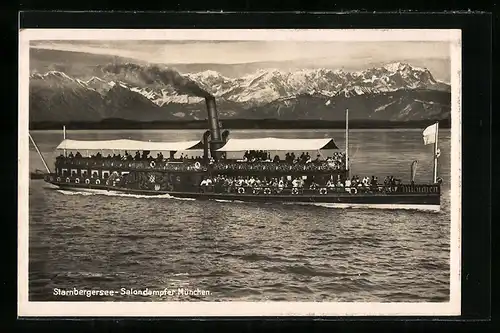 AK Salondampfer München auf dem Starnberger See