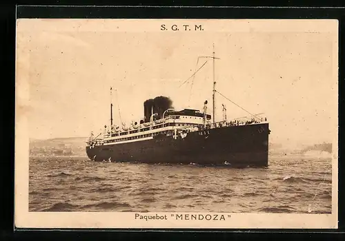 AK Passagierschiff Mendoza unter Volldampf