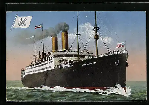 AK Passagierschiff George Washington des Norddeutschen Lloyd in Bremen