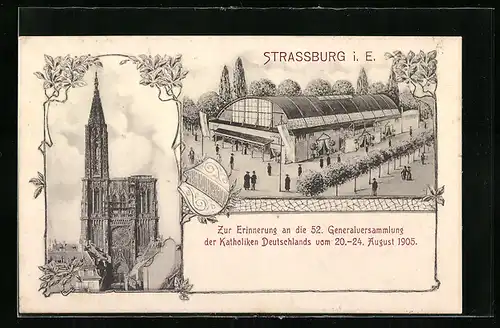 AK Strassburg i. E., 52. Generalversammlung der Katholiken Deutschlands 1905, Festhalle, Kirche