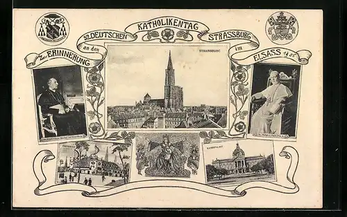 AK Strassburg, 52. Dt. Katholikentag 1905