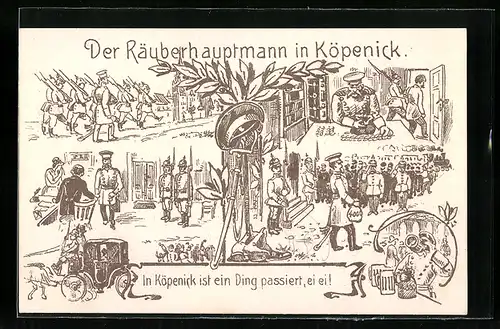 Künstler-AK Der Räuberhauptmann in Köpenick
