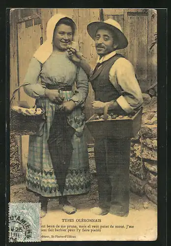 AK Aquitanien / Aquitaine, Homme et femme en costume