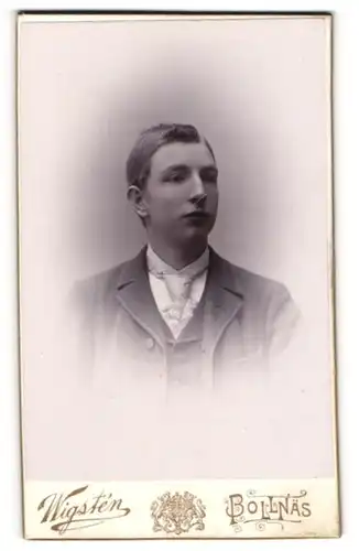 Fotografie Wigstén, Bollnäs, Portrait junger Mann im Anzug mit Krawatte