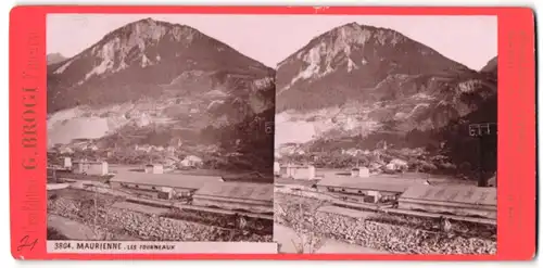 Stereo-Fotografie G. Brogi, Firenze, Ansicht Maurienne, Les Fourneaux