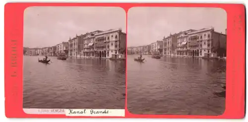 Stereo-Fotografie G. Brogi, Firenze, Ansicht Venezia, Canale Grande