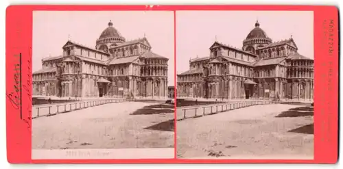 Stereo-Fotografie G. Brogi, Firenze, Ansicht Pisa, Il Duomo