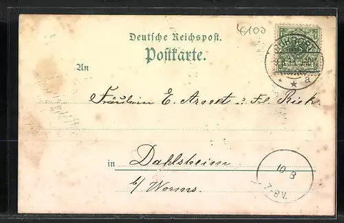 AK Ruhrort, Enthüllung des Kaiser Wilhelm I. Denkmals 1896