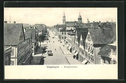 AK Göppingen, Blick in die Hauptstrasse