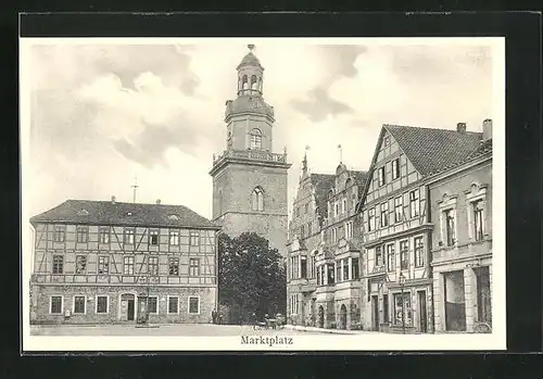 AK Rinteln, Fachwerkbauten und Kirche am Markt