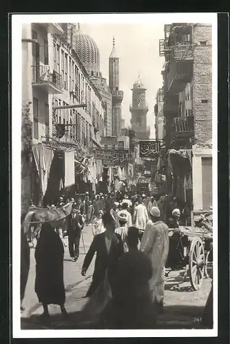 AK Tunis, Blick in Bazarstrasse