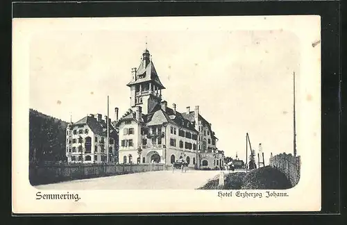 AK Semmering, Blick auf Hotel Erzherzog Johann