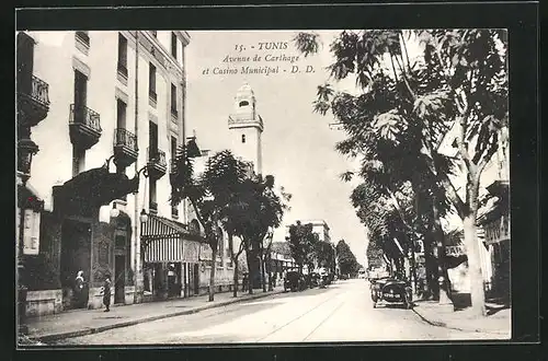AK Tunis, Avenue de Carthage et Casino Municipal