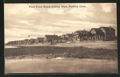 AK Milford, CT, Pond Point Beach looking West
