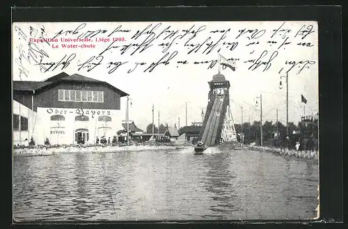 AK Liége, Exposition Universelle 1905, Le Water-chute