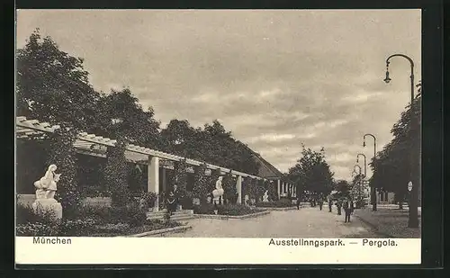 AK München, Pergola im Ausstellungspark