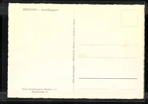 AK München, Ausstellungspark mit Besuchern