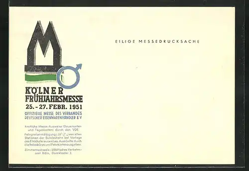 Künstler-AK Köln, Kölner Frühjahrsmesse 1951