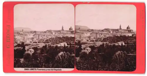 Stereo-Fotografie G. Brogi, Firenze, Ansicht Loreto, Panorama preso dall'Ospedale