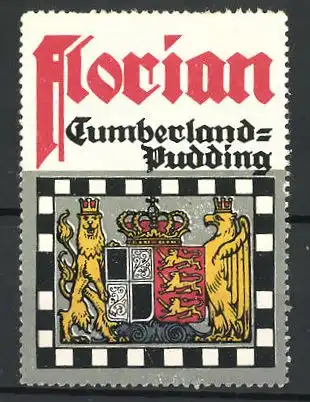 Reklamemarke Florian Cumberland-Pudding, Stadtwappen